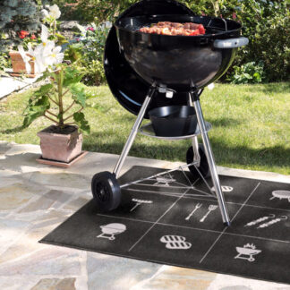 BBQ Grill Matte 120x100 cm uni anthrazit